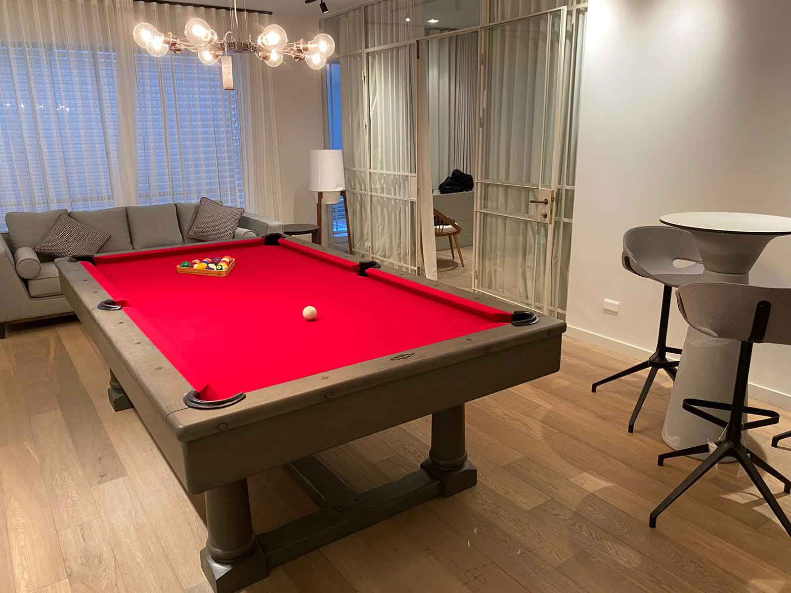 Red Pool Table